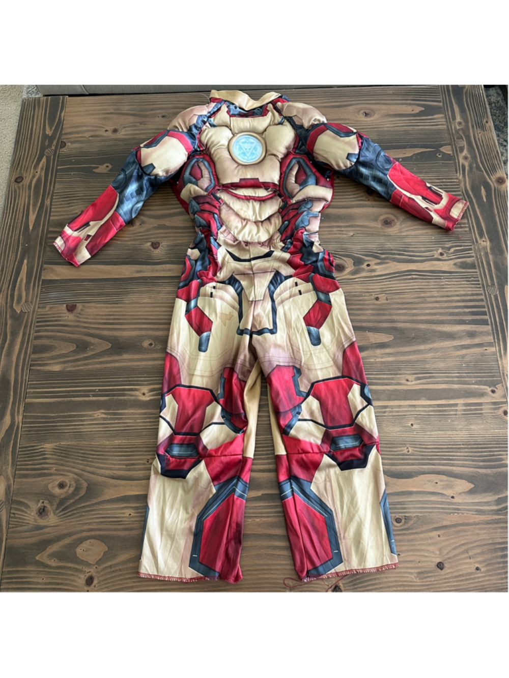 Marvel Iron Man Costume Boys Red Gold Jumpsuit Superhero Dress Up No Mask